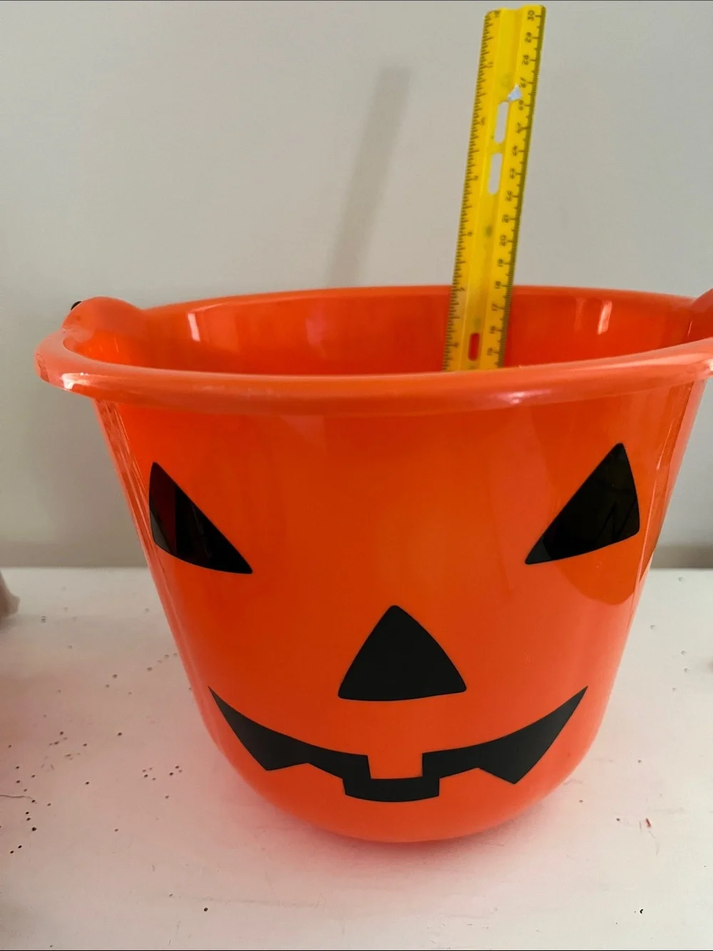 Orange Pumpkin Kids Costume Bucket with Halloween Accessories
